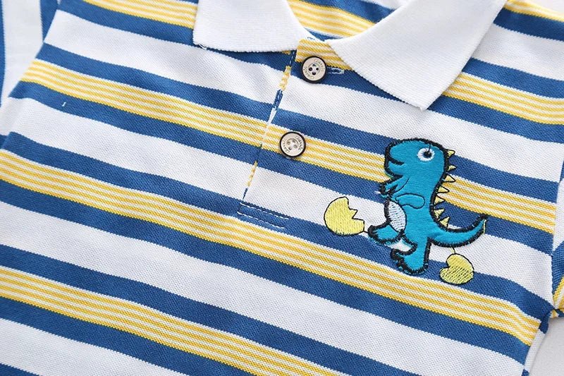 New Summer Baby Girls Clothes Suit Children Boys Striped T-Shirt Shorts 2Pcs/Sets Toddler Casual Cotton Costume Kids Tracksuits - Mom & Kids
