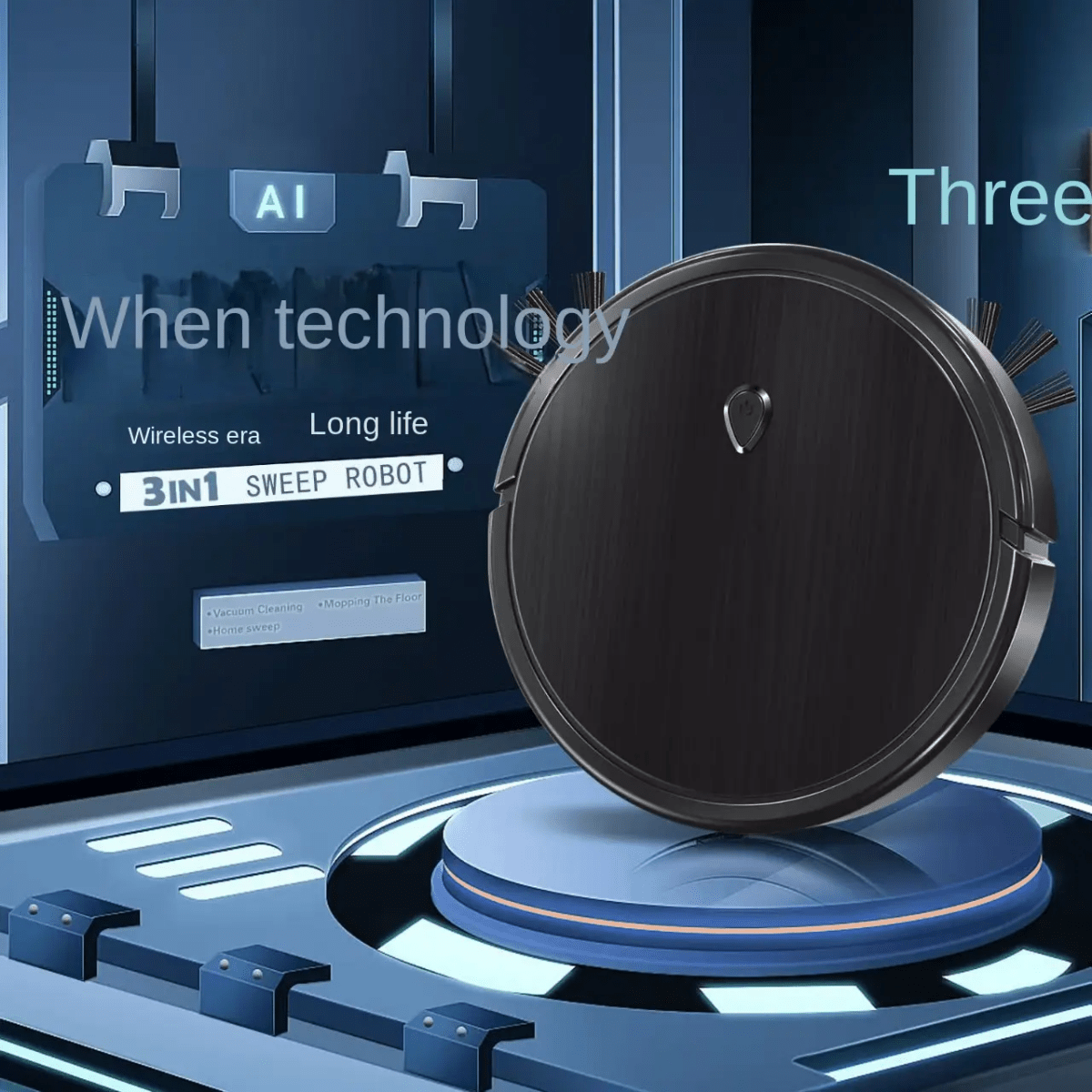 New USB rechargeable automatic 3 In One cleaning robot vacuum cleaner - Mom & Kids
