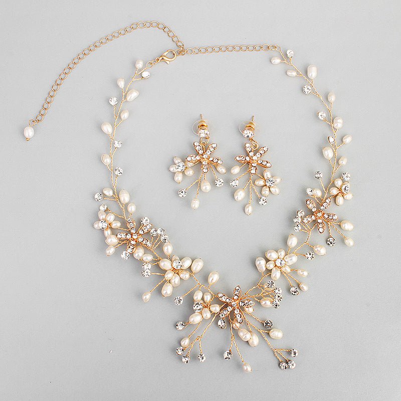 Pearl necklace and earring set (Available) - Mom & Kids