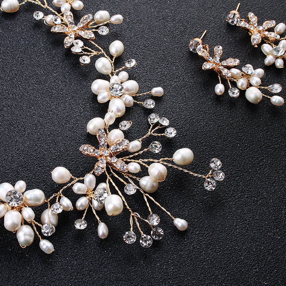 Pearl necklace and earring set (Available) - Mom & Kids