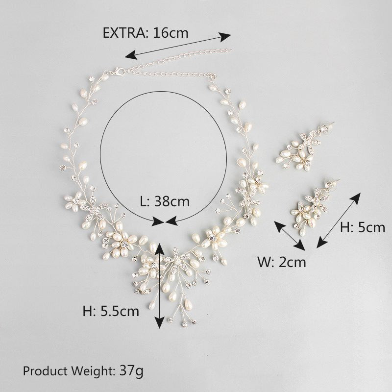 Pearl necklace and earring set (Available) - Mom & Kids