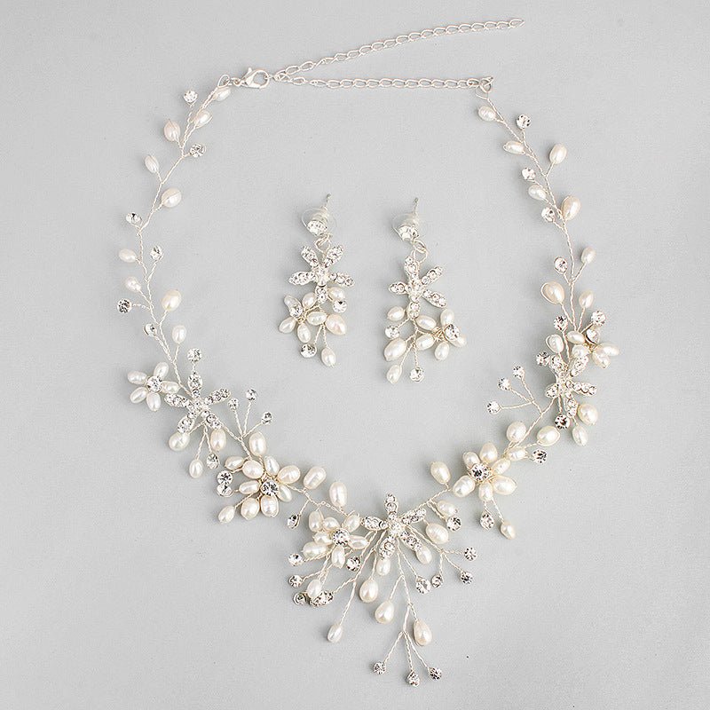 Pearl necklace and earring set (Available) - Mom & Kids