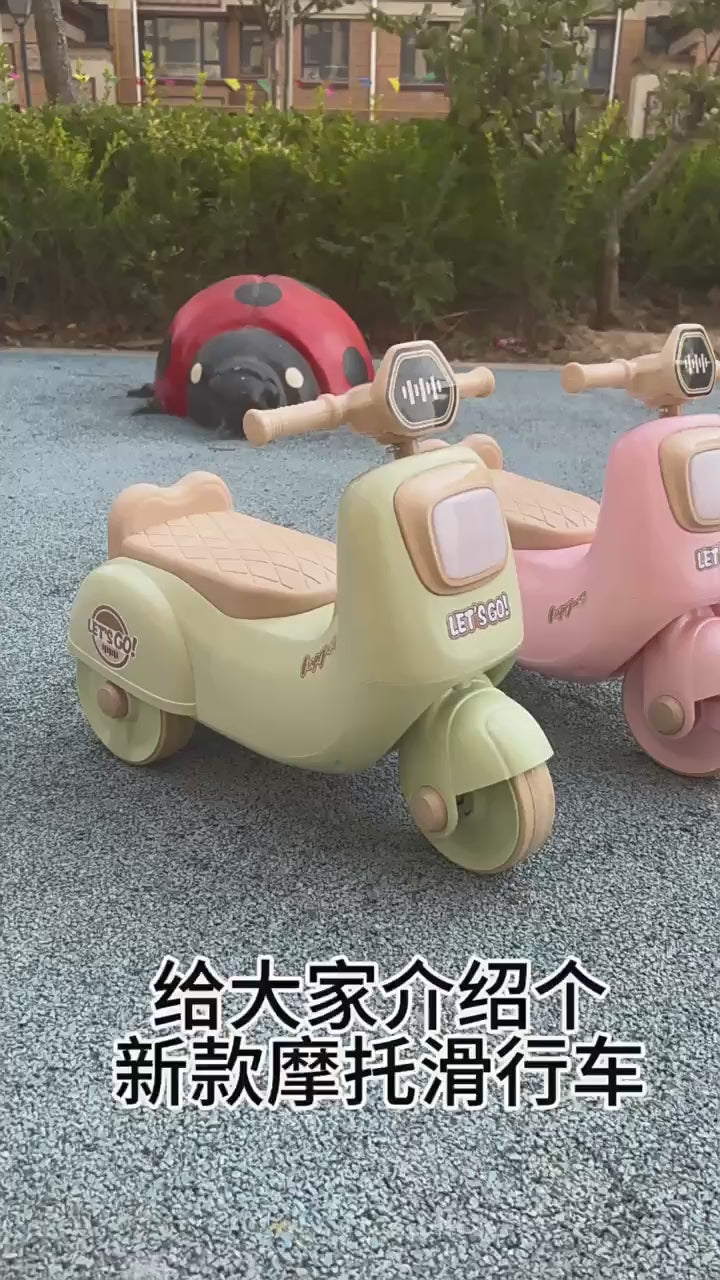Children's Motorcycle Scooter 1-3 Years Old Male and Female Baby Toddler Motorcycle Scooter Kidsren's Balance Car video 1