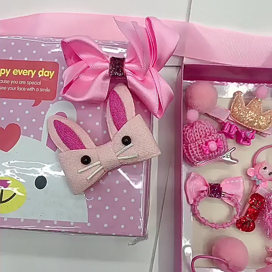 lovely Princess Kids Hair Clips 18pcs/set with gift box packaging