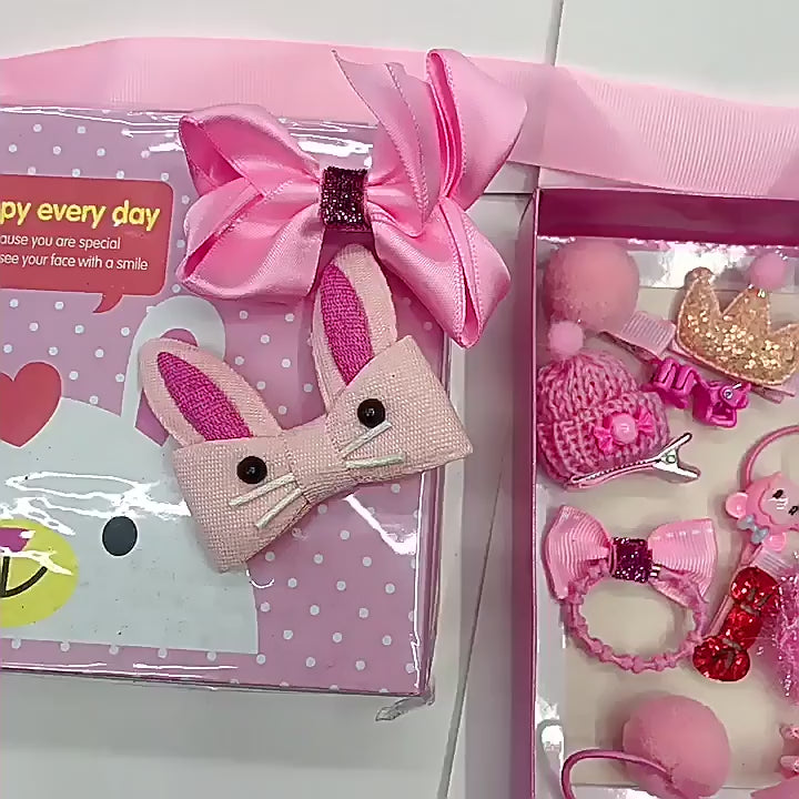 lovely Princess Kids Hair Clips 18pcs/set with gift box packaging