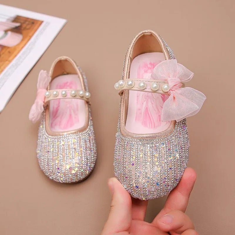 Princess Girls Shoes Children's Small Leather Shoes The New Paragraph in The Spring Baby Crystal Single Girl Soft Bottom Shoes - Mom & Kids