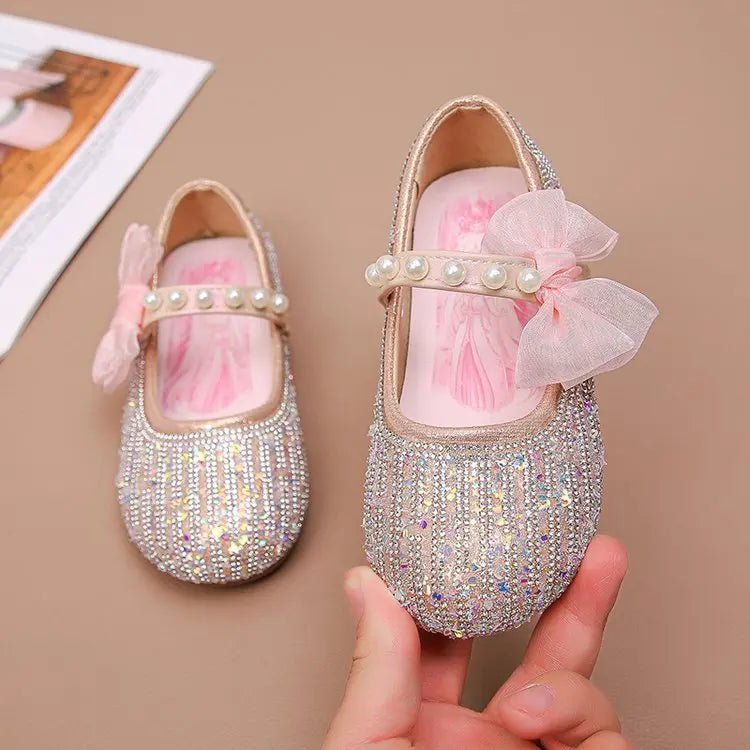Princess Girls Shoes Children's Small Leather Shoes The New Paragraph in The Spring Baby Crystal Single Girl Soft Bottom Shoes - Mom & Kids