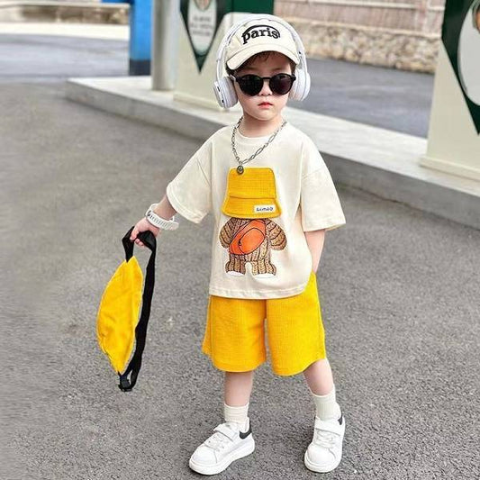 Summer Children's Thin Short-sleeved Casual Set, Cool Summer Clothes