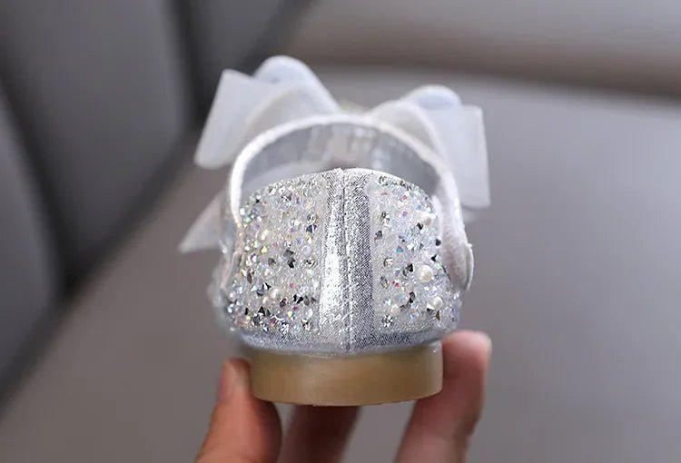 Rhinestone Sequins Girls Princess Shoes Children Party Dance Shoes Student Spring Autumn New Flats Kids Performance Shoes - Mom & Kids