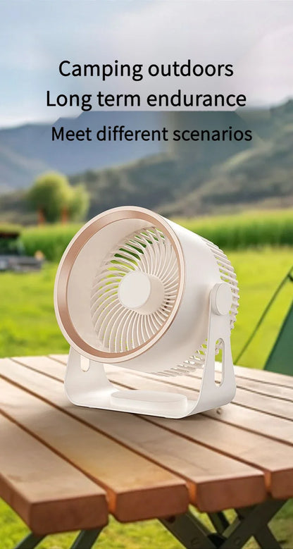 🪭 Multifunctional 360° Rotation Portable Rechargeable Air Cooling Circulating Fan!!