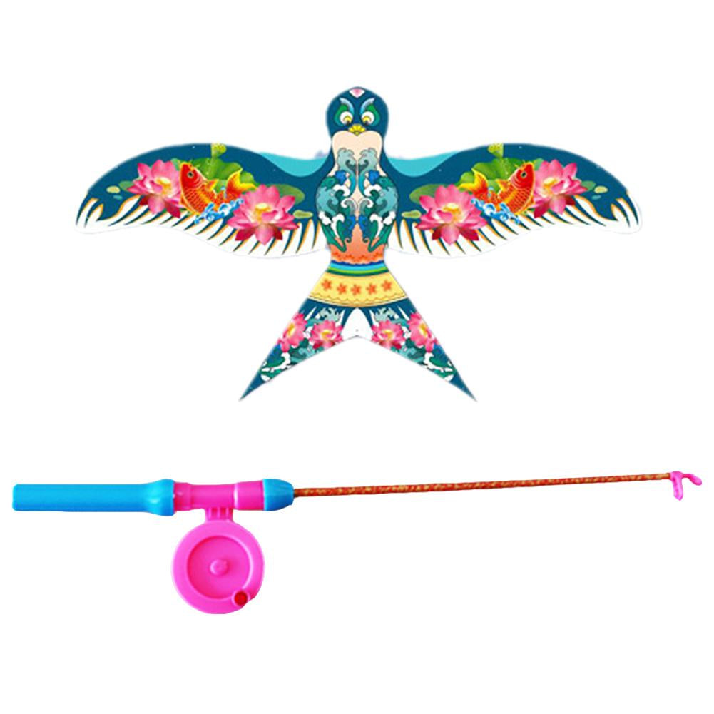 Dynamic Kite With Fishing Rod