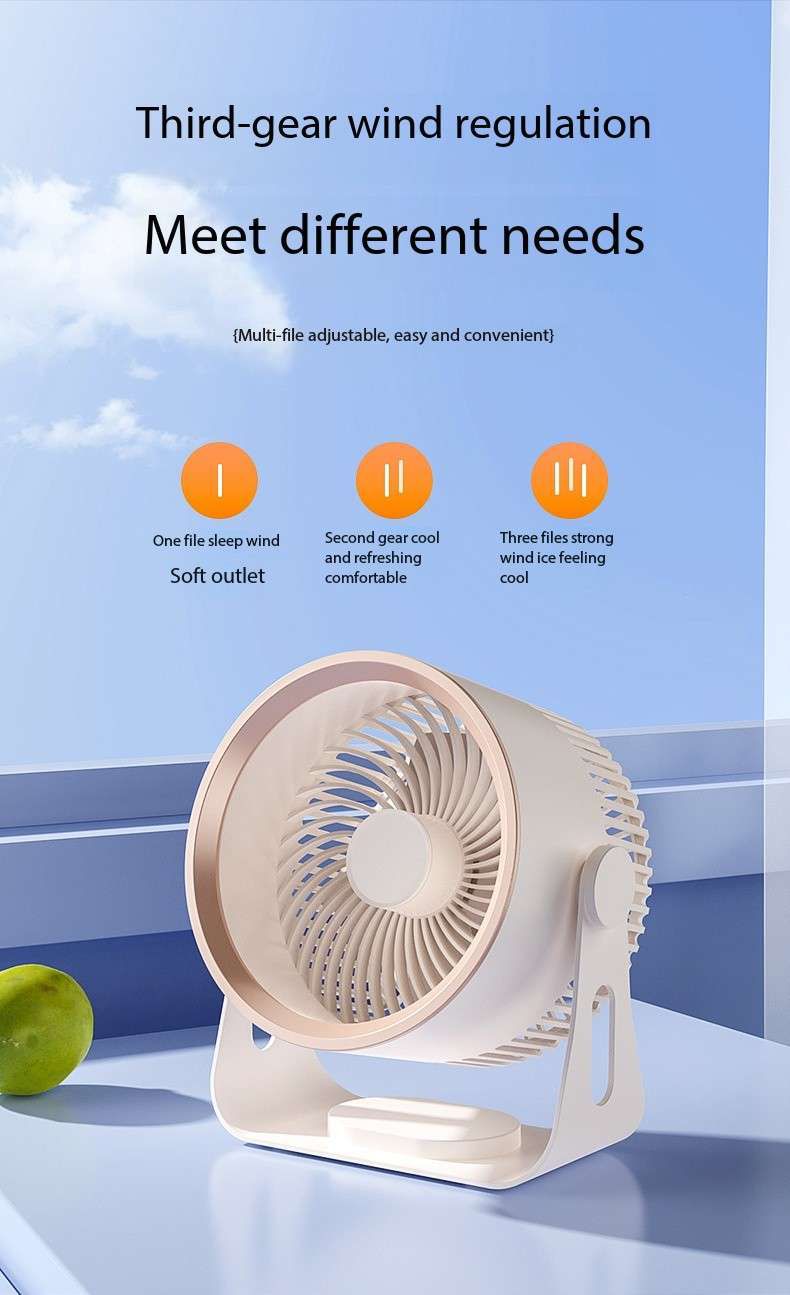 🪭 Multifunctional 360° Rotation Portable Rechargeable Air Cooling Circulating Fan!!