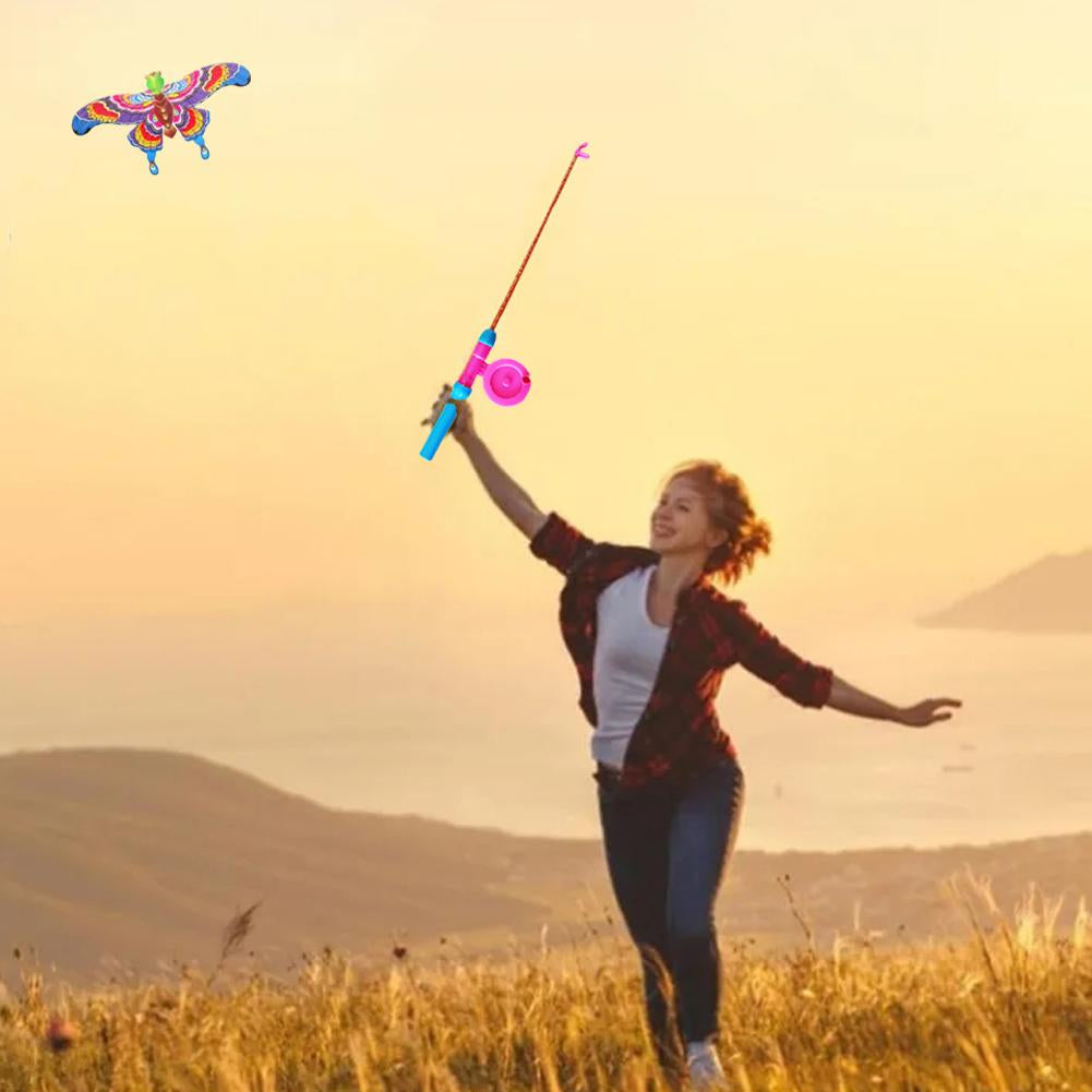 Dynamic Kite With Fishing Rod