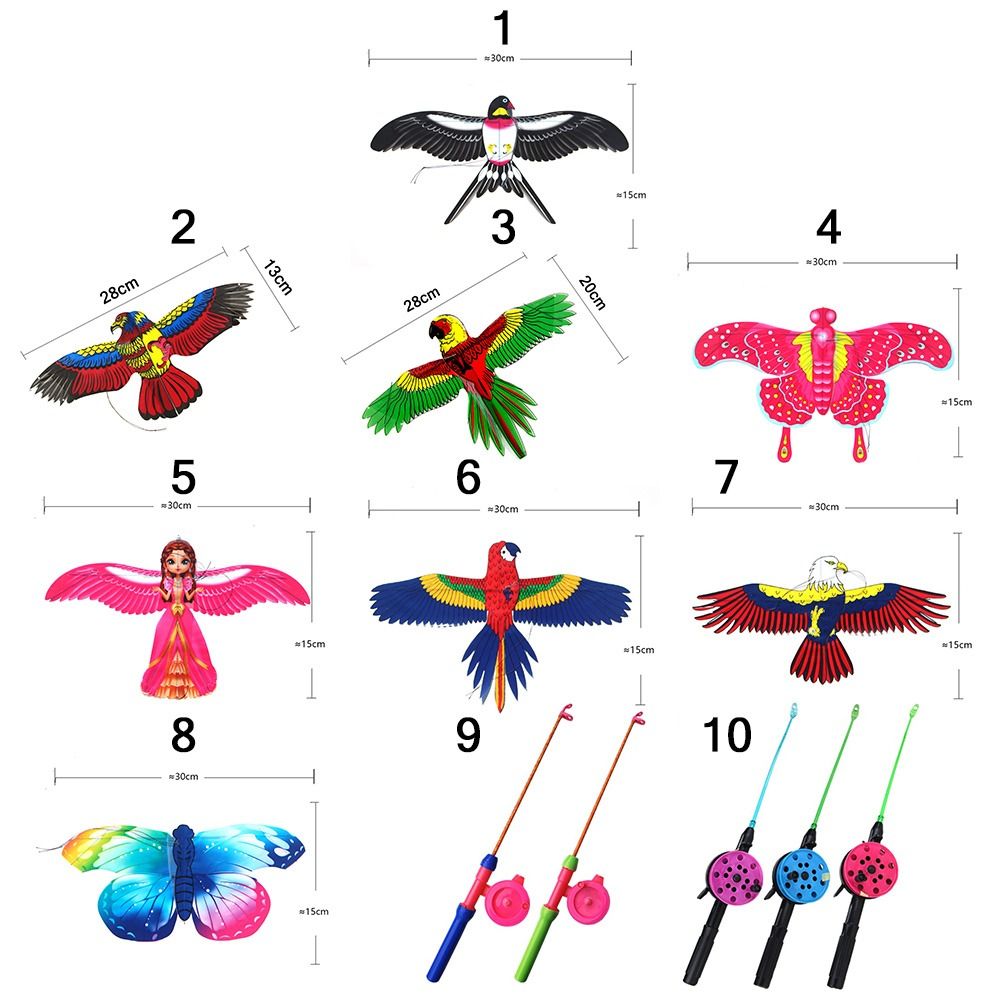 Dynamic Kite With Fishing Rod
