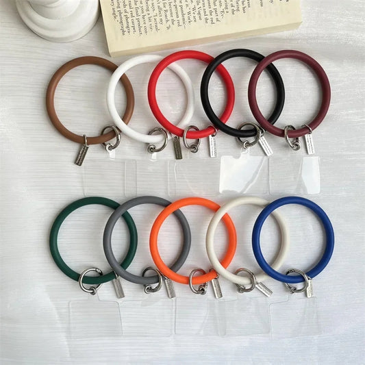 Anti-Lost Silicone Wristbands Ring Circle Bracelet For Mobile Phone