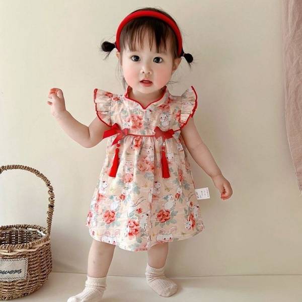 Chinese style summer baby clothes