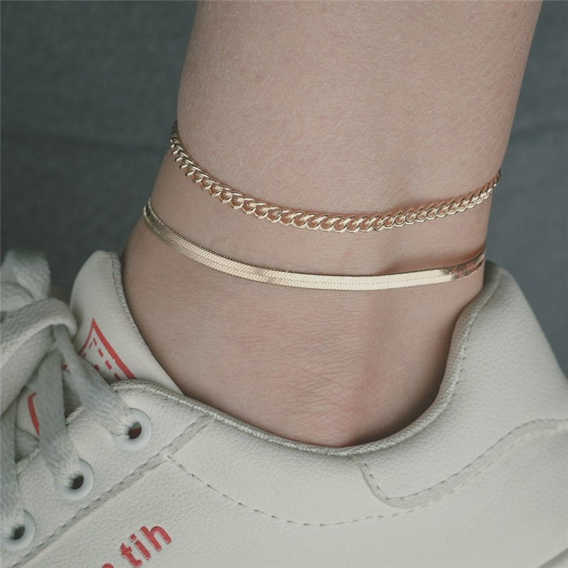 Snake Chain Metal Chain Two Suits Street Short (Available) - Mom & Kids