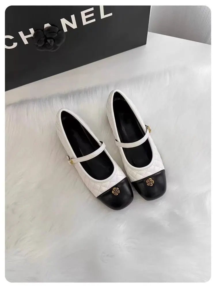 Spring and Autumn temperament commuting shallow mouth single shoe square toe Mary Zhen single shoe women - Mom & Kids