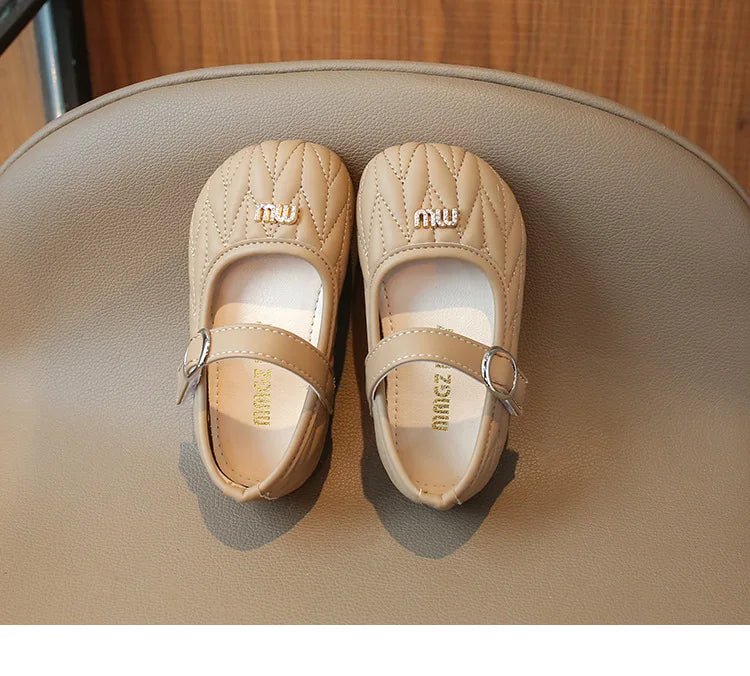 Spring Autumn New Single Shoes Shallow Mouth Bean Shoes Women's Baby Soft Women's Children's Leather Shoes - Mom & Kids