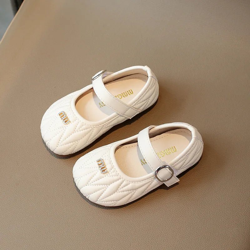 Spring Autumn New Single Shoes Shallow Mouth Bean Shoes Women's Baby Soft Women's Children's Leather Shoes - Mom & Kids