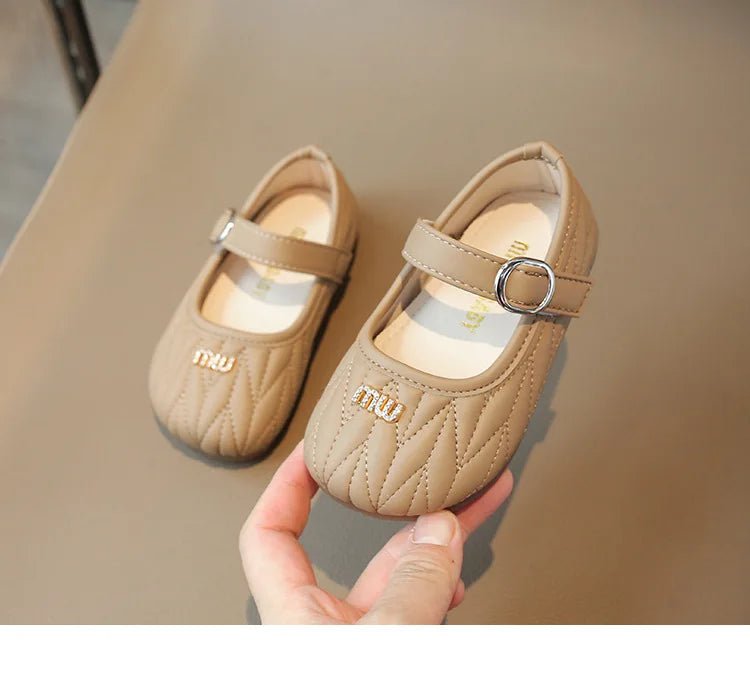 Spring Autumn New Single Shoes Shallow Mouth Bean Shoes Women's Baby Soft Women's Children's Leather Shoes - Mom & Kids