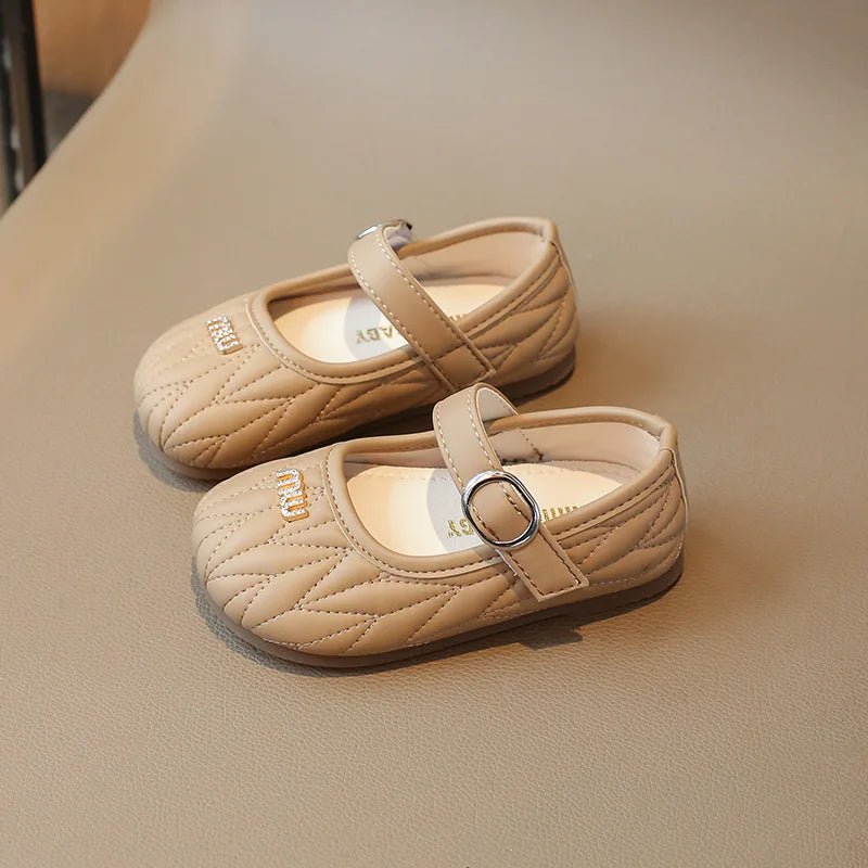 Spring Autumn New Single Shoes Shallow Mouth Bean Shoes Women's Baby Soft Women's Children's Leather Shoes - Mom & Kids