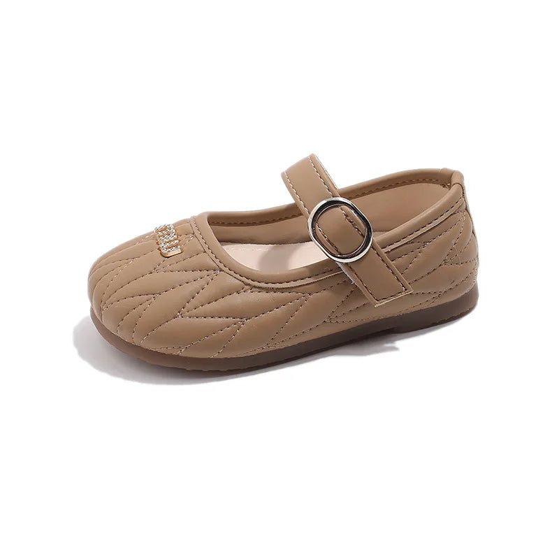 Spring Autumn New Single Shoes Shallow Mouth Bean Shoes Women's Baby Soft Women's Children's Leather Shoes - Mom & Kids