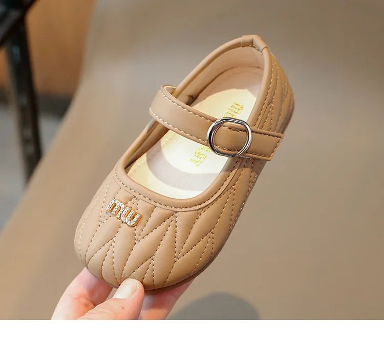 Spring Autumn New Single Shoes Shallow Mouth Bean Shoes Women's Baby Soft Women's Children's Leather Shoes - Mom & Kids