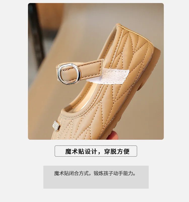 Spring Autumn New Single Shoes Shallow Mouth Bean Shoes Women's Baby Soft Women's Children's Leather Shoes - Mom & Kids