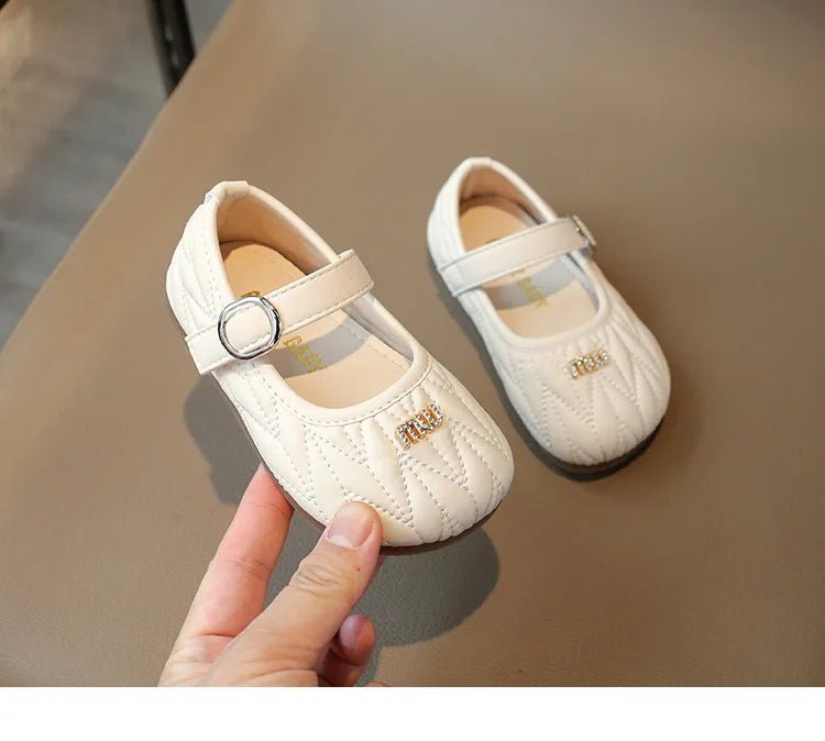 Spring Autumn New Single Shoes Shallow Mouth Bean Shoes Women's Baby Soft Women's Children's Leather Shoes - Mom & Kids