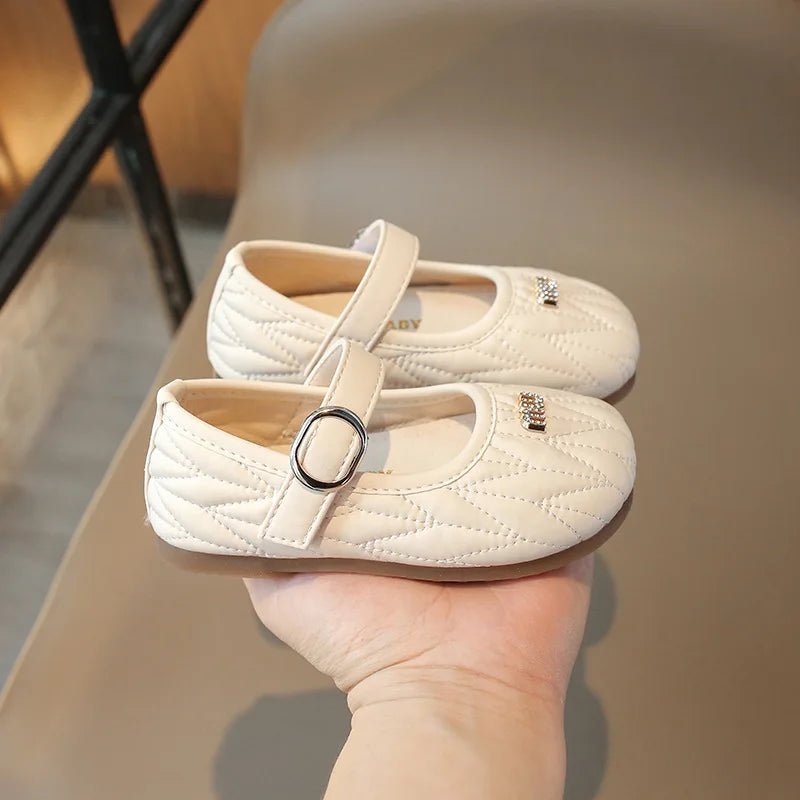 Spring Autumn New Single Shoes Shallow Mouth Bean Shoes Women's Baby Soft Women's Children's Leather Shoes - Mom & Kids