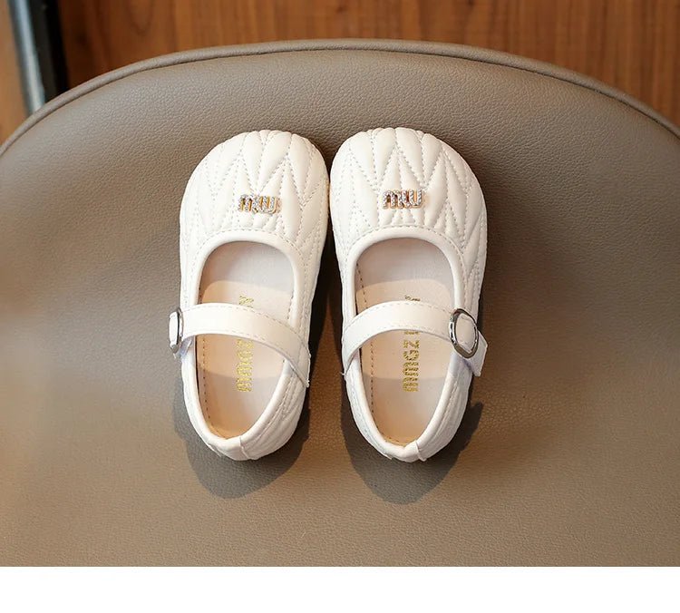 Spring Autumn New Single Shoes Shallow Mouth Bean Shoes Women's Baby Soft Women's Children's Leather Shoes - Mom & Kids