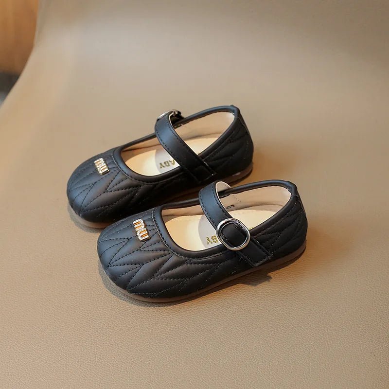 Spring Autumn New Single Shoes Shallow Mouth Bean Shoes Women's Baby Soft Women's Children's Leather Shoes - Mom & Kids