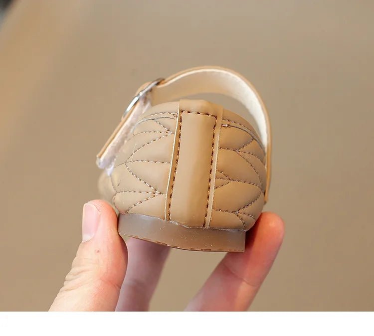 Spring Autumn New Single Shoes Shallow Mouth Bean Shoes Women's Baby Soft Women's Children's Leather Shoes - Mom & Kids