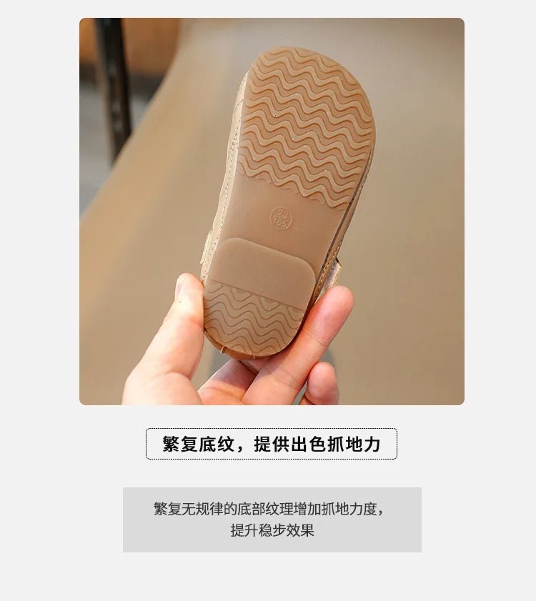 Spring Autumn New Single Shoes Shallow Mouth Bean Shoes Women's Baby Soft Women's Children's Leather Shoes - Mom & Kids