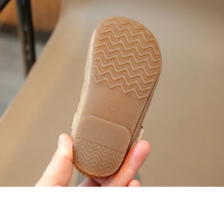 Spring Autumn New Single Shoes Shallow Mouth Bean Shoes Women's Baby Soft Women's Children's Leather Shoes - Mom & Kids