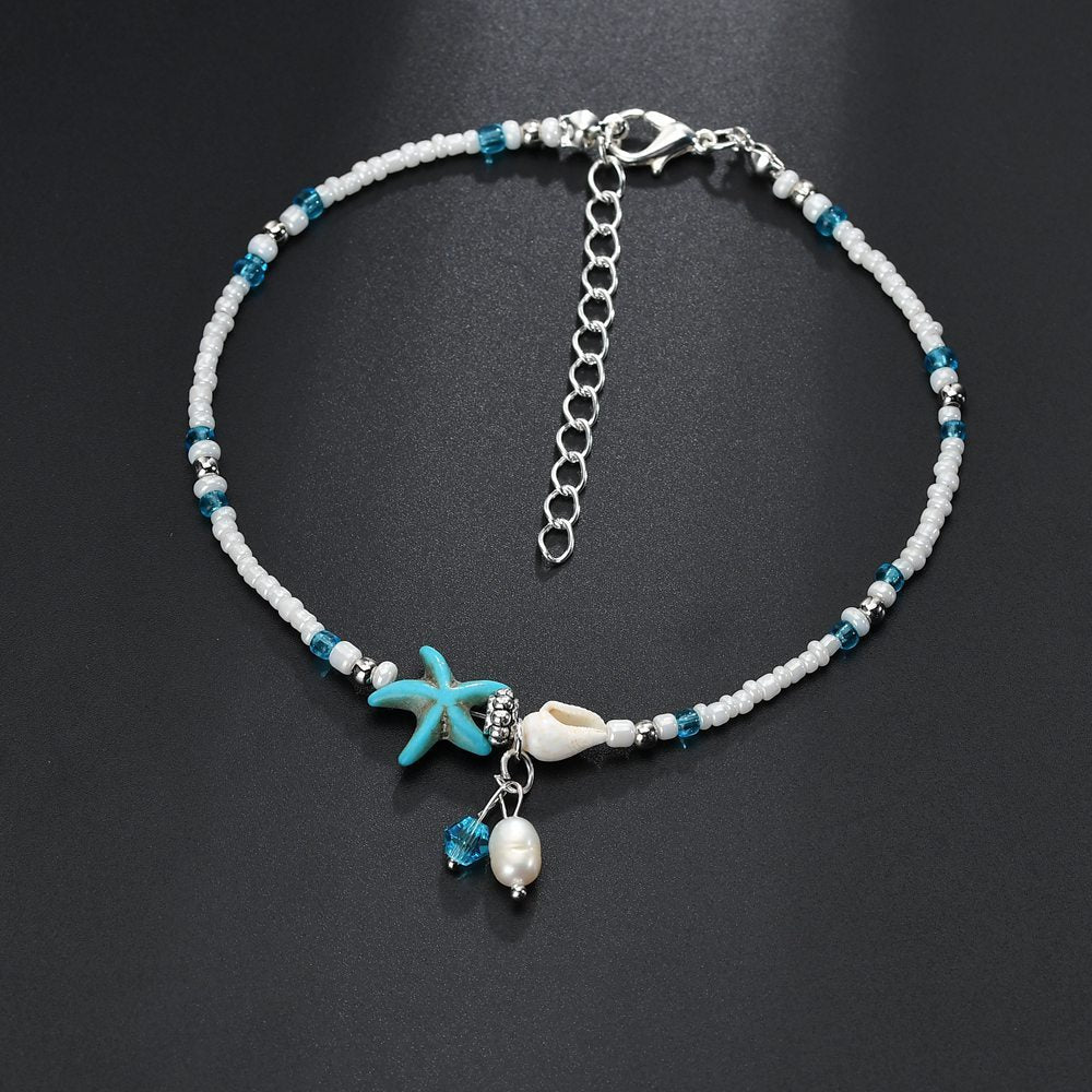 Starfish shell beach anklet (Available) - Mom & Kids