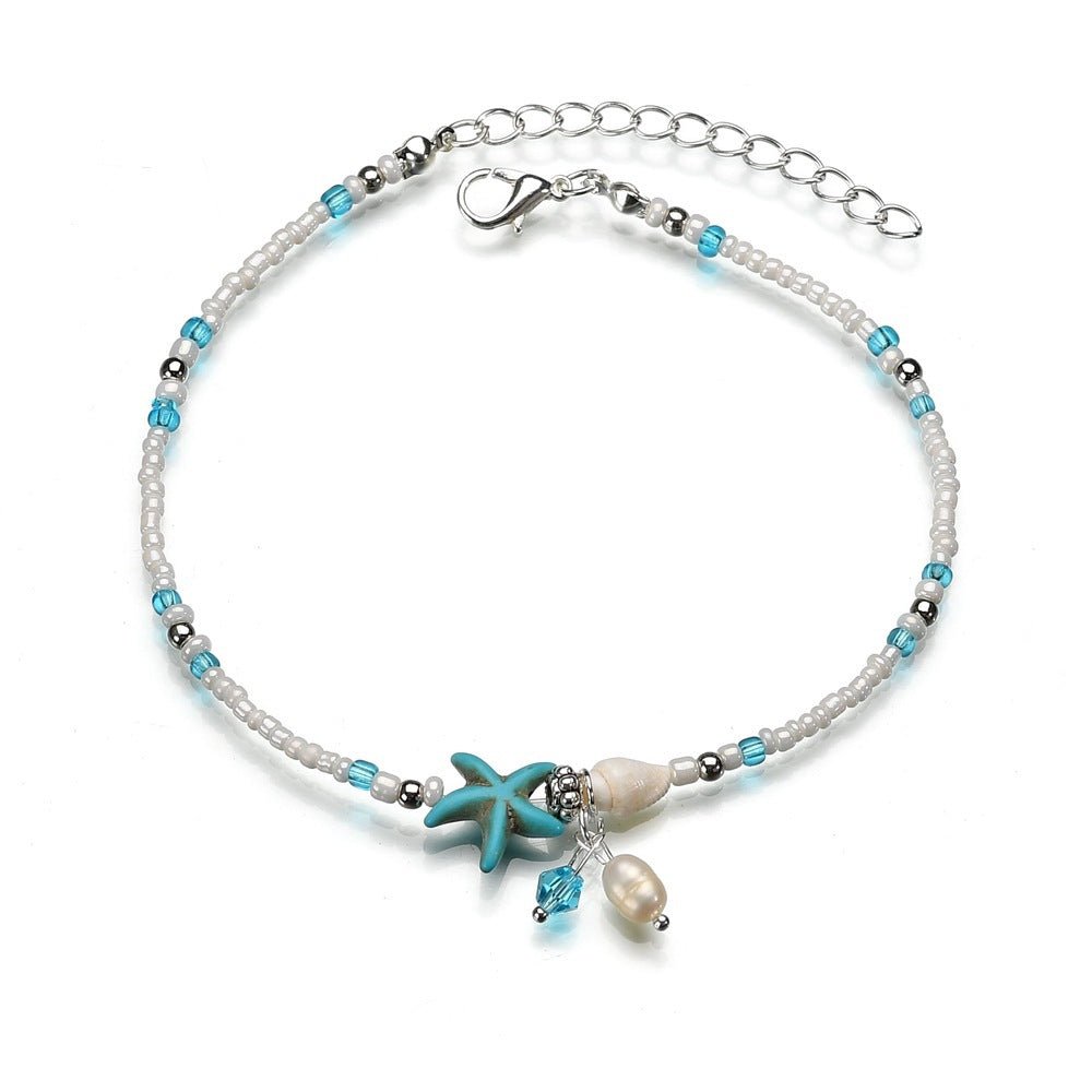 Starfish shell beach anklet (Available) - Mom & Kids