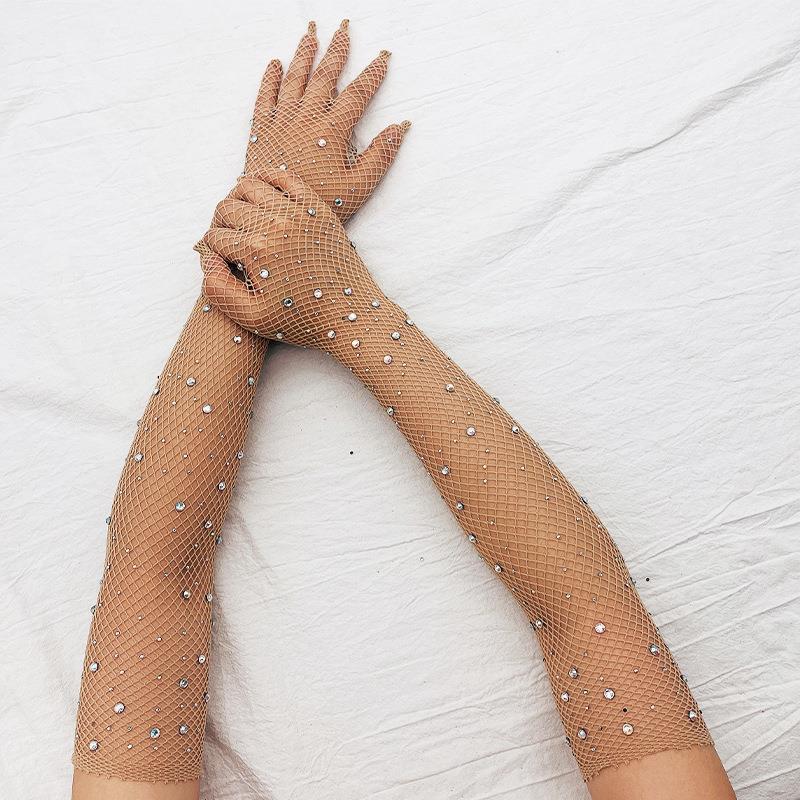 Stockings Mesh Long Gloves Wedding Accessories (Available) - Mom & Kids