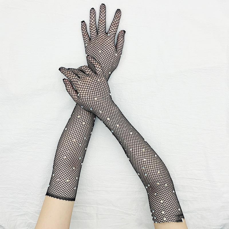 Stockings Mesh Long Gloves Wedding Accessories (Available) - Mom & Kids