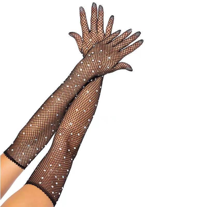 Stockings Mesh Long Gloves Wedding Accessories (Available) - Mom & Kids