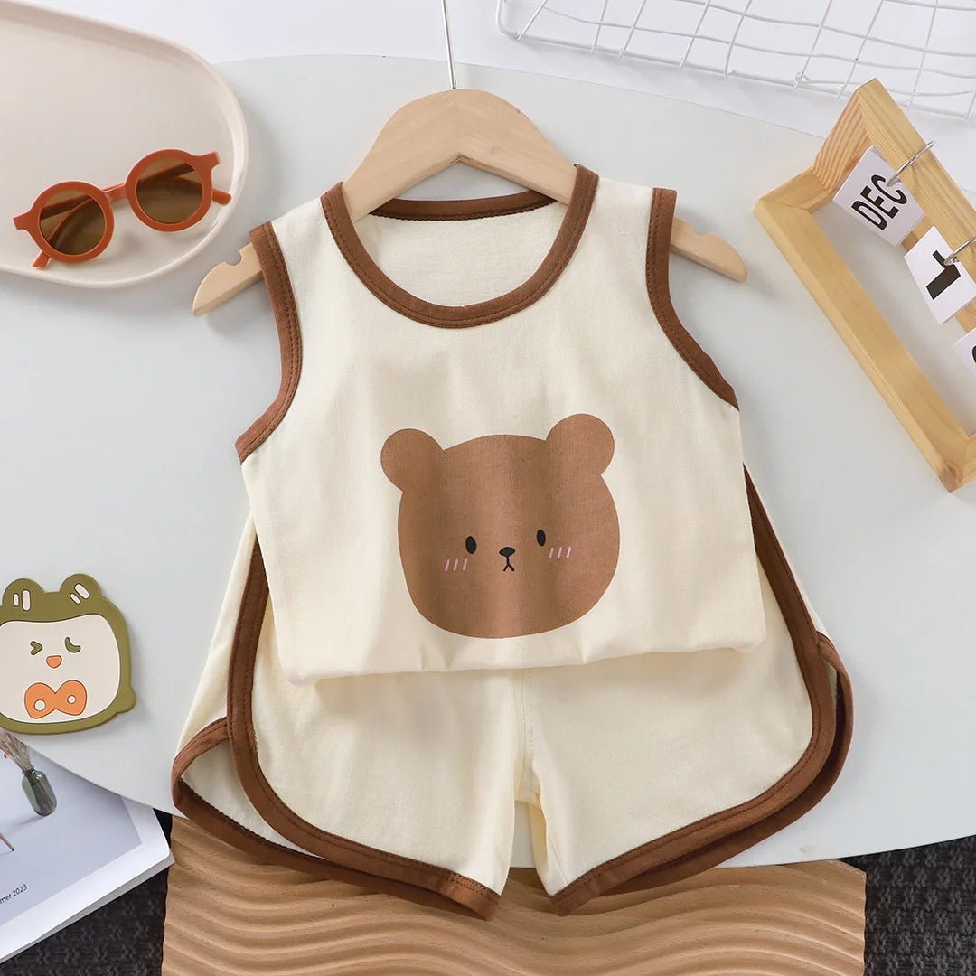 Summer baby boy clothes outfits sets vest T-shirt top+shorts sports suit for toddler infant boys clothing baby wear sets coats - Mom & Kids
