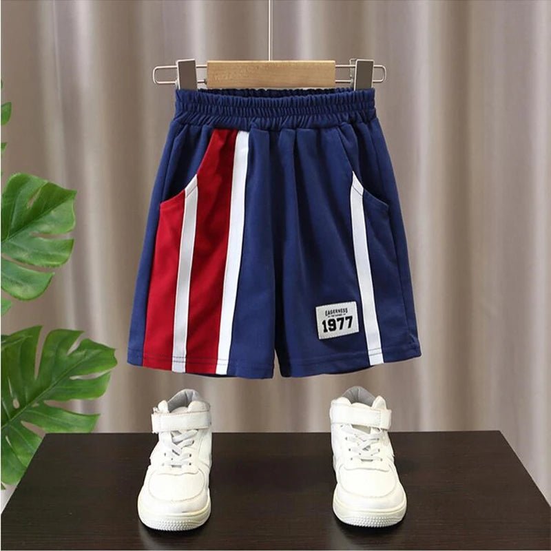Summer Baby Boys Clothes Suits Kids Patchwork POLO Shirts and Shorts 2pcs Suit Children Short Sleeve Tracksuits Boys Sports Set - Mom & Kids
