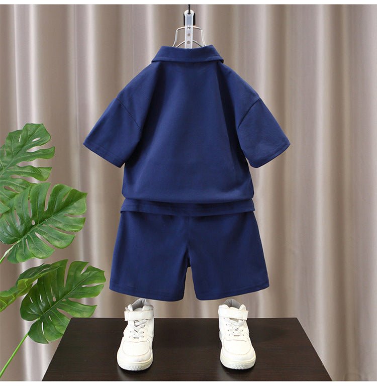 Summer Baby Boys Clothes Suits Kids Patchwork POLO Shirts and Shorts 2pcs Suit Children Short Sleeve Tracksuits Boys Sports Set - Mom & Kids