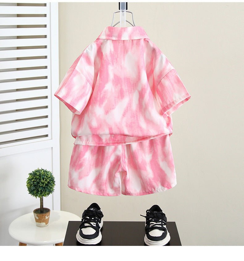 Summer Boys Clothes Suit Fashion Children's Shirt+Shorts 2Pcs/Set Toddler Wedding Party Suit Kids Vacation Outfit 2-11 Years - Mom & Kids