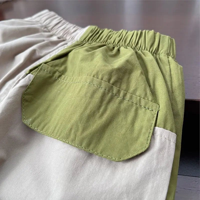 Summer Children Clothes Boys Girls Short-sleeved Striped T-shirt +Shorts 2Pcs Set Babies Fashion Round Neck Outfits Kids Suits - Mom & Kids