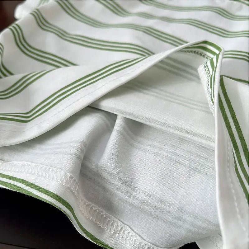 Summer Children Clothes Boys Girls Short-sleeved Striped T-shirt +Shorts 2Pcs Set Babies Fashion Round Neck Outfits Kids Suits - Mom & Kids