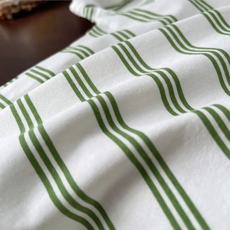 Summer Children Clothes Boys Girls Short-sleeved Striped T-shirt +Shorts 2Pcs Set Babies Fashion Round Neck Outfits Kids Suits - Mom & Kids