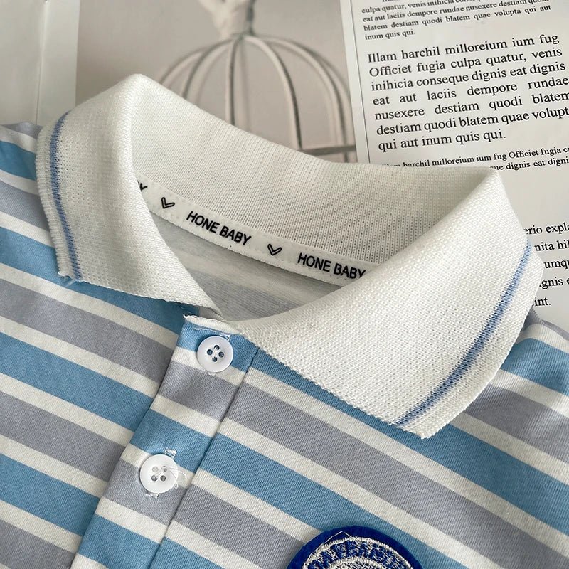 Summer Children Suits Boys Girls Short-sleeved Striped T-shirt +Shorts 2pcs/Set Babies Fashion Tracksuits Kids Casual Outfits - Mom & Kids