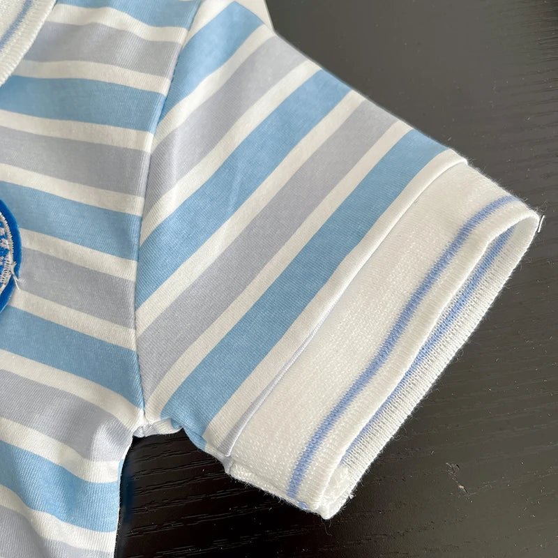 Summer Children Suits Boys Girls Short-sleeved Striped T-shirt +Shorts 2pcs/Set Babies Fashion Tracksuits Kids Casual Outfits - Mom & Kids